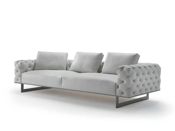 CHARACTER - Tufted 3 seater leather sofa by Siwa Soft Style - view 2